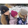 Hrubá pletená zimná čiapka z merino vlny junior Kama