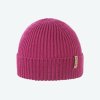 Detská zimná pletená merino čiapka z vlny Kama ruzova