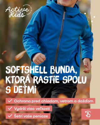 🍂 Hľadáte detskú bundu, ktorá zvládne dážď, vietor, chlad aj poriadnu dávku detských dobrodružstiev? 🍁 Softshellová bunda...