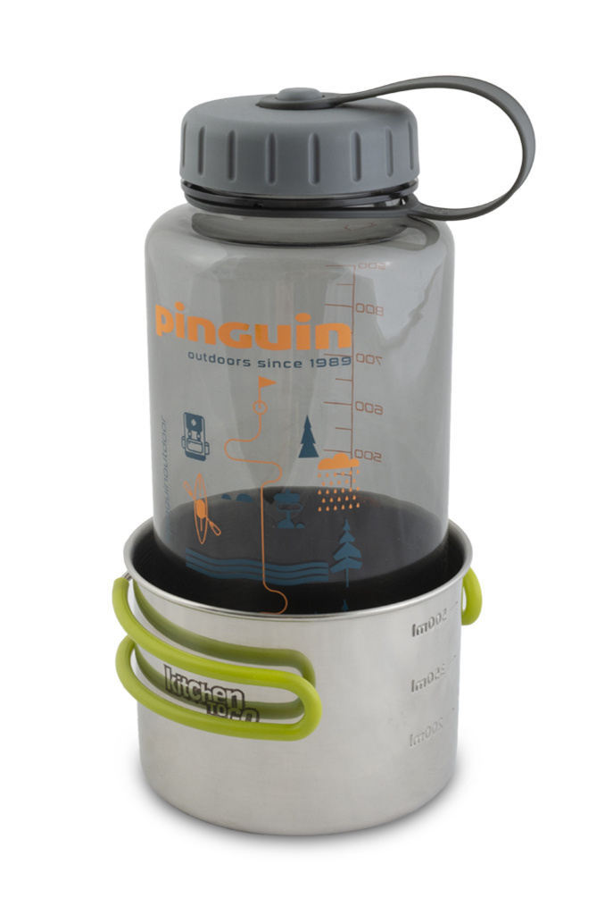Pinguin Tritan Fat Bottle inserted into a Pinguin Steel Mug