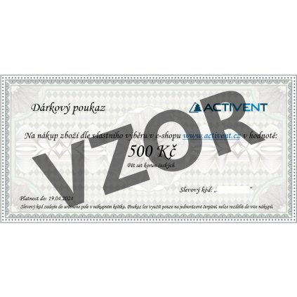 darkovy poukaz activent vzor 500