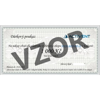 darkovy poukaz activent vzor 1000