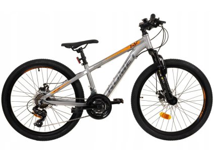 detsky bicykel romet rambler dirt 24 strieborno oranzovy 1