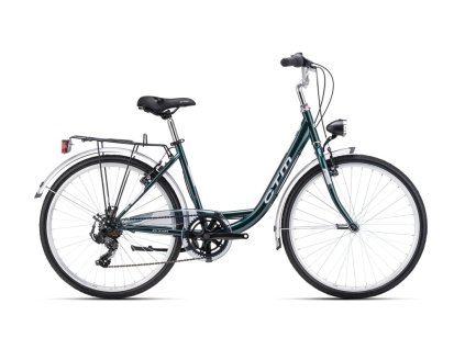 damsky mestsky bicykel olivia 2 0 tmavozelena perlet strieborna 17