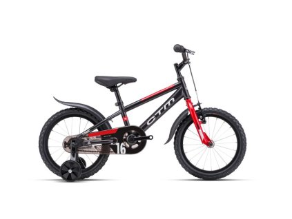 detsky bicykel ctm tommy matna cierna cervena 16