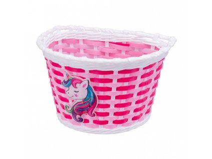kosik na riadidla plastovy ruzovy unicorn