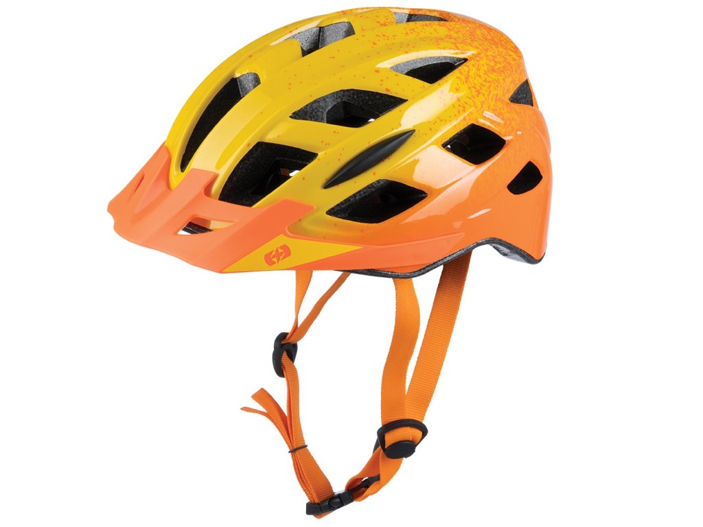 cyklistická prilba RAPTOR JUNIOR OXFORD detská oranžová/žltá