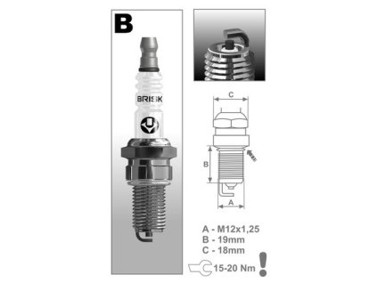 zapaľovacia sviečka B14C Super series, BRISK - Česká republika