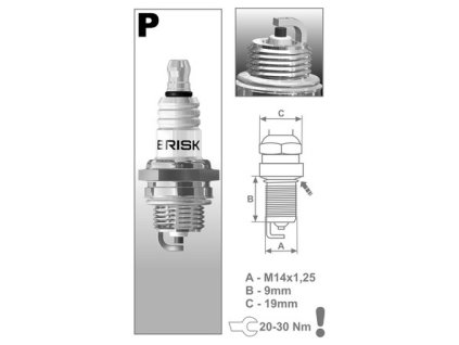 zapaľovacia sviečka P18Y Classic series, BRISK - Česká republika