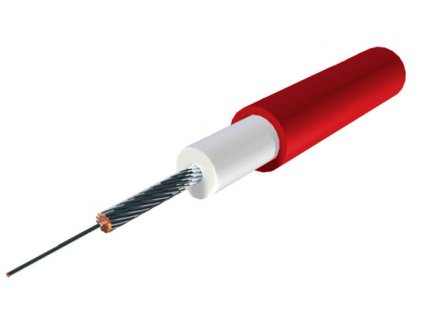 zapaľovací kábel 7 mm silikónový s medeným vodičom, TESLA (červený) - CENA JE UVEDENÁ ZA 1 M
