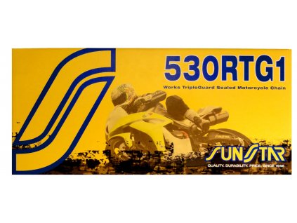 reťaz 530RTG1, SUNSTAR (x-krúžok, zlatá farba, 106 článkov)