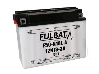 batéria 12V Y50-N18L-A 20Ah 260A konvenčná 205x90x162 FULBAT vrátane balenia elektrolytu