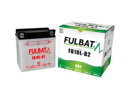 batéria 12V, YB10L-A2, 11Ah, 130A, konvenčná 135x90x145, FULBAT (vrátane elektrolytu)