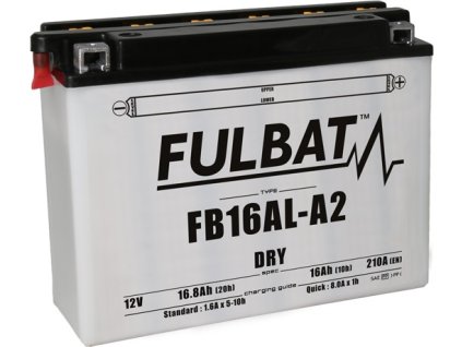 batéria 12V YB16AL-A2 16Ah 210A konvenčná 207x71x164 FULBAT vrátane balenia elektrolytu