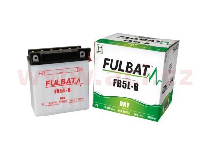 batéria 12V, YB5L-B, 5Ah, 65A, konvenčná 120x60x130 FULBAT(vrátane elektrolytu)