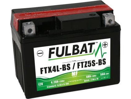 batéria 12V YTX4L-BS/YTZ5S-BS 4Ah 50A bezúdržbová MF AGM 113x70x85 FULBAT vrátane balenia elektrolytu
