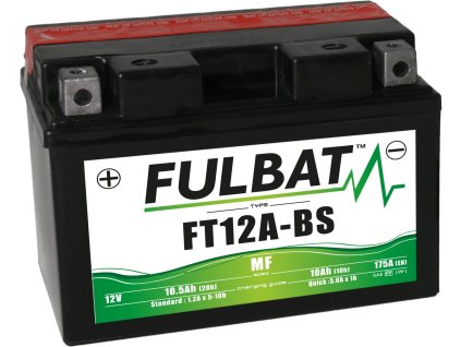 batéria 12V YT12A-BS 10Ah 175A bezúdržbová MF AGM 150x87x105 FULBAT vrátane balenia elektrolytu