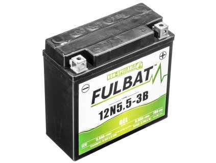 batéria 12V, 12N5.5-3B GEL, 12V, 5,5Ah, 55A, bezúdržbová technológia GEL 135x60x130 FULBAT (aktivovaná z výroby)