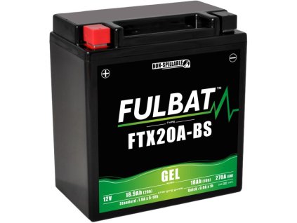 batéria 12V YTX20A-BS GEL 12V 18Ah 270A bezúdržbová GEL technológia 150x87x161 FULBAT aktivovaná vo výrobe
