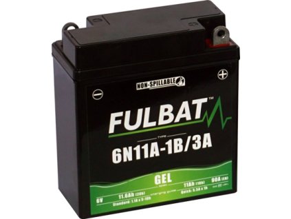 batéria 6V 6N11A-1B/3A GEL 11Ah 90A bezúdržbová GEL technológia 121x58x130 FULBAT aktivovaná vo výrobe