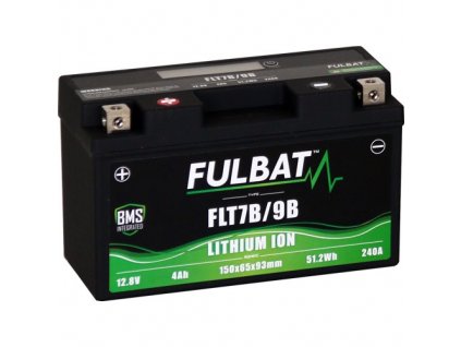 lítiová batéria LiFePO4 YT7B-BS, YT9B-BS FULBAT 12V, 4Ah, 240A, hmotnosť 0,56 kg, 150x65x93