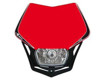 Predná maska UNI vrátane ľahkej V-Face RTECH červeno-čierna