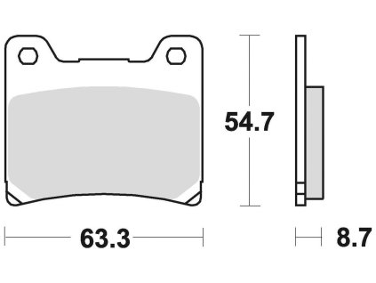 brzdové doštičky BRAKING semi-metalická zmes SM1 2 ks v balení