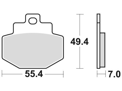 brzdové doštičky BRAKING semi-metalická zmes SM1 2 ks v balení