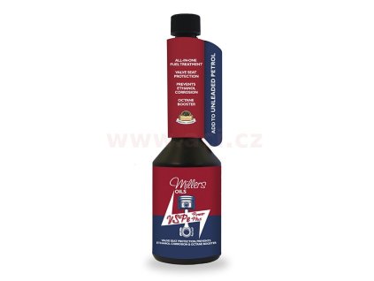 MILLERS OILS VSPe Power Plus - ochrana sediel ventilov pri výmene olova ochrana proti korózii etanol + 2 oktánové čísla 250 ml