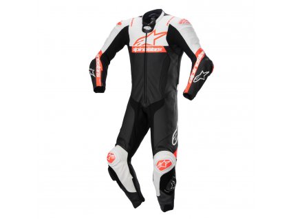 jednodílná kombinéza MISSILE 2 WARD  ALPINESTARS černá/bílá/červená fluo 2025 (Veľkosť 50)