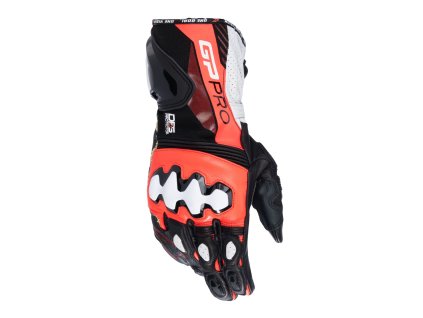 rukavice GP PRO R 4  ALPINESTARS černá/červená fluo/bílá 2025 (Veľkosť S)