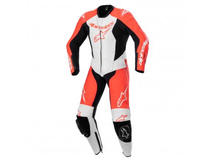 jednodílná kombinéza GP PLUS 2  ALPINESTARS  dětská červená fluo/bílá/černá 2025 (Veľkosť 120)