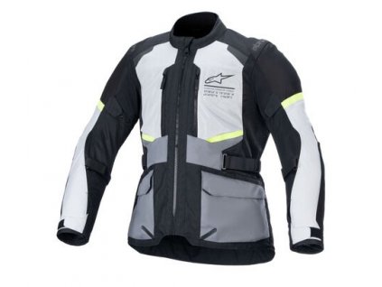 bunda ANDES AIR DRYSTAR  ALPINESTARS světle šedá/tmavě šedá/černá/žlutá fluo 2025 (Veľkosť S)