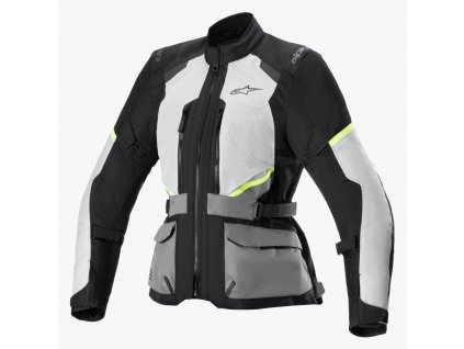bunda STELLA ANDES AIR DRYSTAR  ALPINESTARS  dámská světle šedá/tmavě šedá/černá/žlutá fluo 2025 (Veľkosť S)