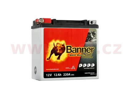 batéria 12V YTX14-BS 12Ah 220A BANNER Bike Bull AGM PRO 150x88x145