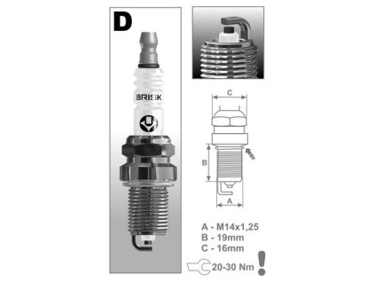 zapaľovacia sviečka D14YC Super BRISK series - Česká republika