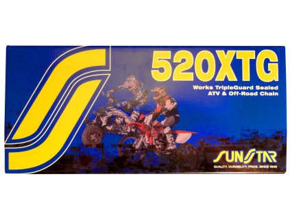 reťaz 520XTG SUNSTAR x-ring zlatá farba 108 článkov