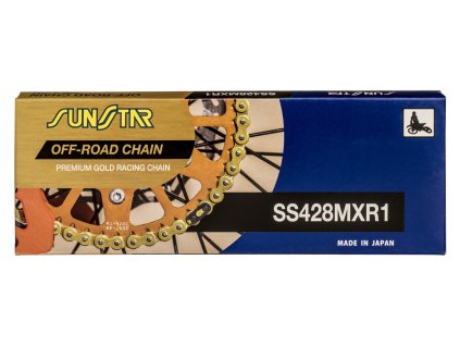 reťaz 428MXR1 SUNSTAR bez krúžku zlatej farby 140 článkov
