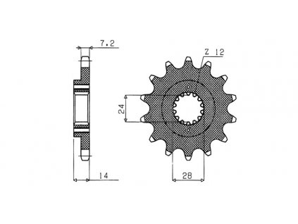 reťazové koleso pre sekundárne reťaze typu 525, SUNSTAR (16 zubov)