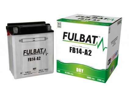 batéria 12V YB14-A2 12N14-4A 14Ah 175A konvenčná 134x89x166 FULBAT vrátane balenia elektrolytu