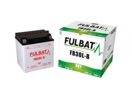 batéria 12V YB30L-B 30Ah 300A konvenčná 165x130x176 FULBAT vrátane balenia elektrolytu