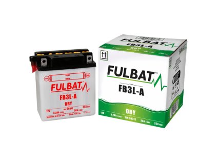 batéria 12V, YB3L-A, 3,2Ah, 25A, konvenčná 98x56x110 FULBAT (vrátane elektrolytu)