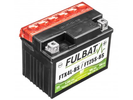 batéria 12V, YTX4L-BS/YTZ5S-BS, 4,2Ah, 50A, bezúdržbová MF AGM 113x70x85, FULBAT (vrátane elektrolytu)