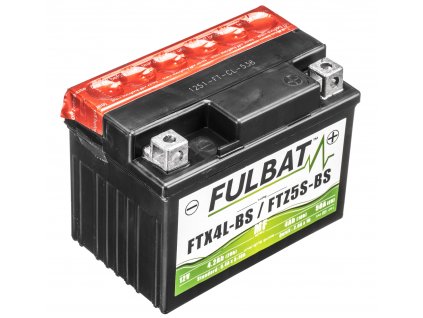 batéria 12V YTX4L-BS/YTZ5S-BS 4Ah 50A bezúdržbová MF AGM 113x70x85 FULBAT vrátane balenia elektrolytu