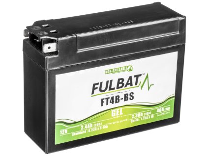 batéria 12V, FT4B-BS GEL, 12V, 2,3Ah, 40A, bezúdržbová technológia GEL 113x38x85 FULBAT (aktivovaná z výroby)