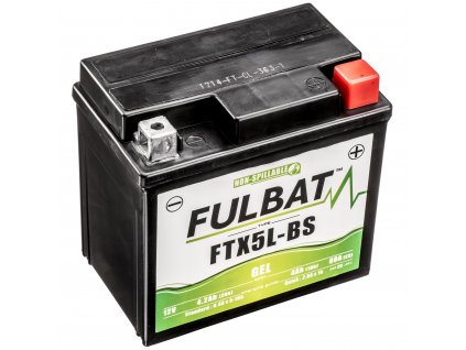 batéria 12V YTX5L-BS / YTZ6S GEL 12V 5Ah 90A bezúdržbová GEL technológia 113x70x105 FULBAT aktivovaná vo výrobe