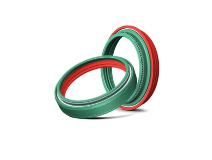 simering + protiprachový kryt vidlice 45 x 58 x 11 2 mm Showa 45 mm DC SKF zeleno-červená