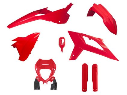 plastová stavebnica Beta, RTECH (červená, 6 dielov vrátane masky a krytov vidlíc)