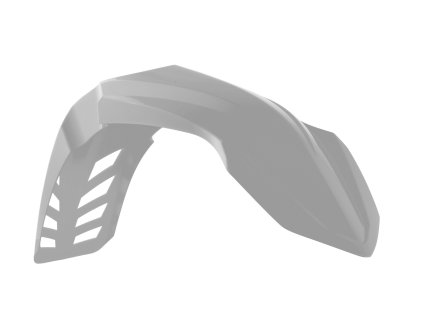 predný univerzálny blatník Motocross RTECH biely s vetracími otvormi