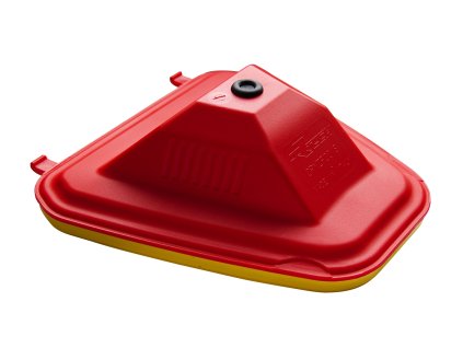 vrchný kryt vzduchového filtra Yamaha, RTECH (červeno-žltý)